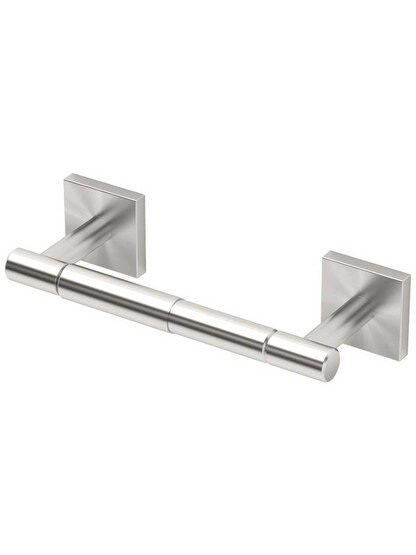 Elevate Toilet Paper Holder in Satin Nickel.
